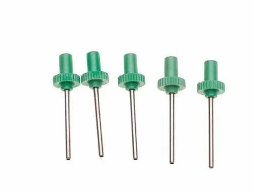 5Pcs Green Plastic Head Metal Needle Inflating Inflator Needles for Ball Pumps