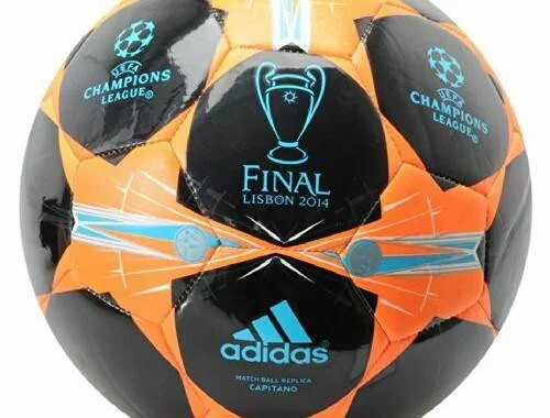 ADIDAS GLIDER FOOTBALL UEFA Champions League Soccer Ball Size 5 Black/Orange